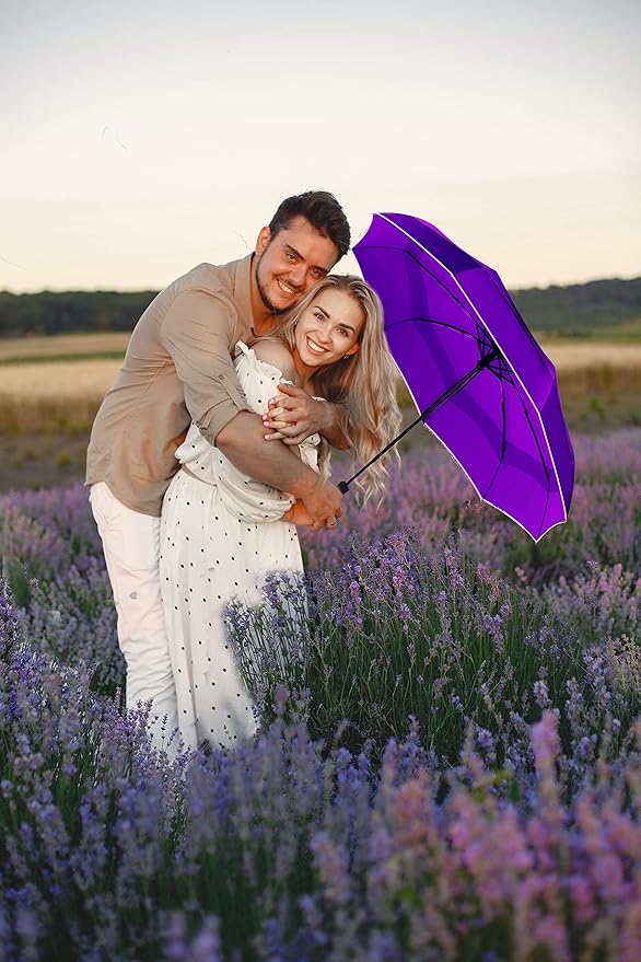 MRTLLOA 42/49 Inch Compact Travel Essentials Umbrella for Rain, Lightweight, Portable, Automatic, Strong, Waterproof Folding Umbrellas for Women, Men and Teenagers