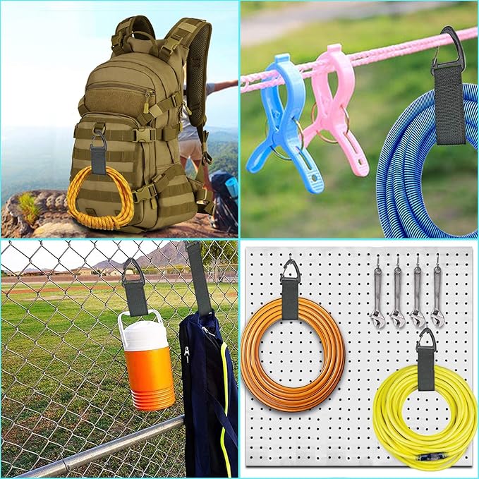 Extension Cord Holder Organizer(4 Pack XL), Hose Hanger for Garage Organization and Storage, 16-Inch Heavy Duty Storage Straps, Garage Gadgets for Men
