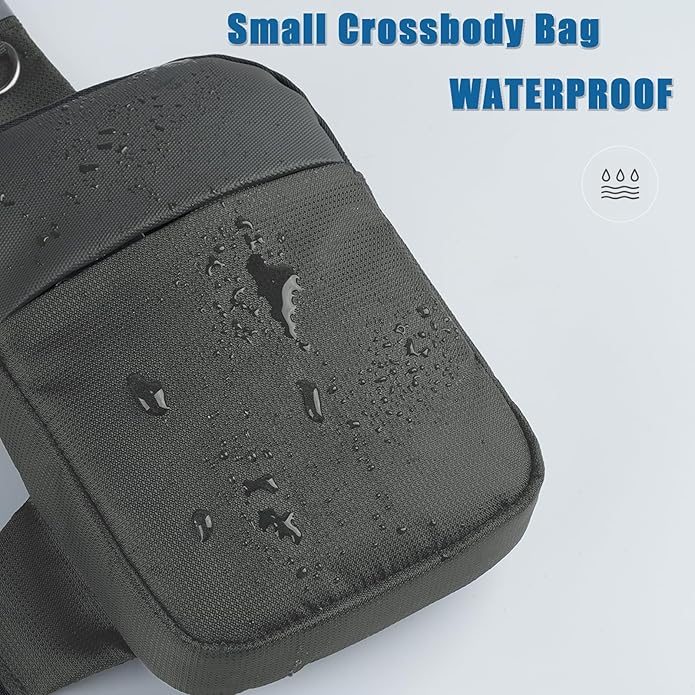 Small Sling Bag Mini Crossbody Bag with RFID Blocking Fashionable Fanny Pack for Women and Men Chest Bag for Travel