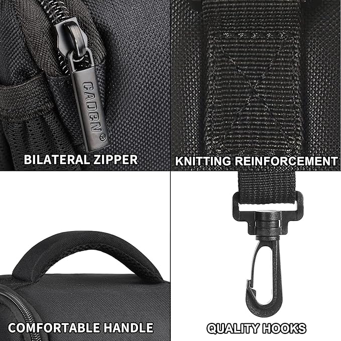 CADeN DSLR/SLR Camera Shoulder Bag Case with Adjustable Shoulder Strap, Compatible for Nikon, Canon, Sony Mirrorless Cameras Waterproof (Small)