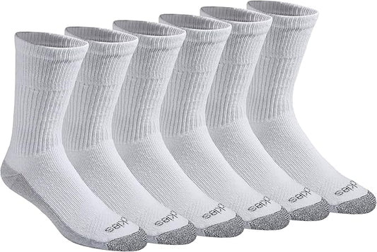 Dickies Men's Dri-Tech Original Moisture Control Crew Socks, Available in M-XXL (6, 12, 18 Pairs)