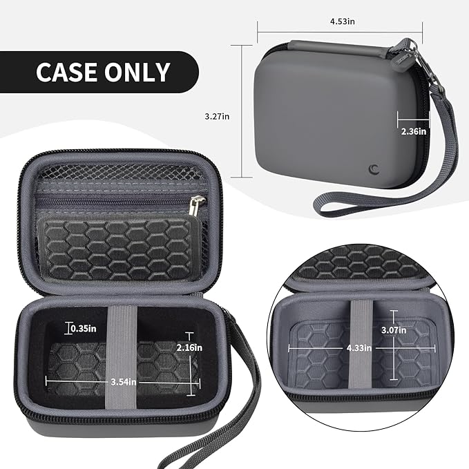Comecase Carrying & Protective Case for Digital Camera, for CAMKORY/for Kodak Pixpro/for Canon PowerShot ELPH 180/190 / for Sony DSCW800 DSCW830 Cameras for Travel - Dark Grey