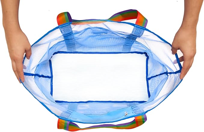 Dejaroo Mesh Sand Free Bag - Strong Lightweight Bag For Beach & Vacation Essentials. Tons of Storage!