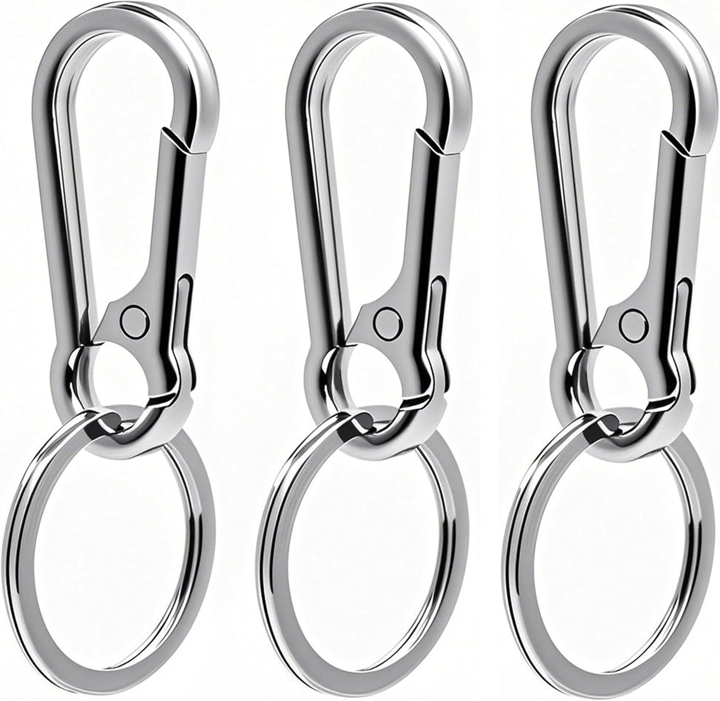 Keychain Keyring Set for Men Women Classic Metal Home Car Key Holder Organizer Portable Carabiner Clip Accessories 2PCS