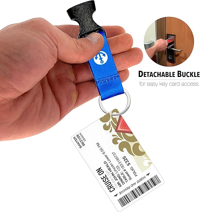 Cruise On Cruise Lanyard for Ship Cards – 2-Pack Retractable Badge & Waterproof Key Card Holder for Ship Cards – Cruise Essentials 2026-2027, Perfect for Travel & Vacation (Blue Ship & Royal)