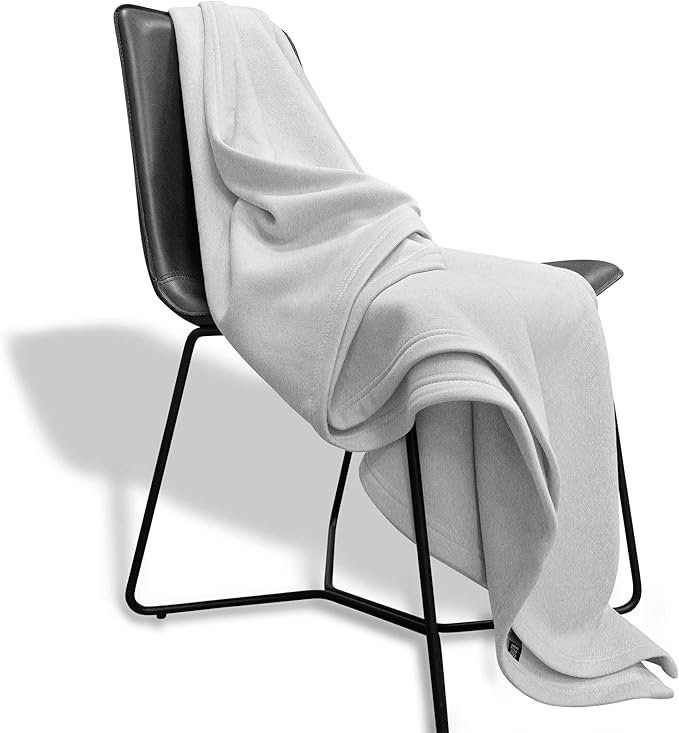 MV Sport Lightweight Sweatshirt Blanket Throw � Warm & Cozy, Breathable Oversized Fleece Knit, Couch, Bed, Travel, Cold Nights, and Outdoors � Soft Light Weight Blanket 54"" x 84"" Marble Heather