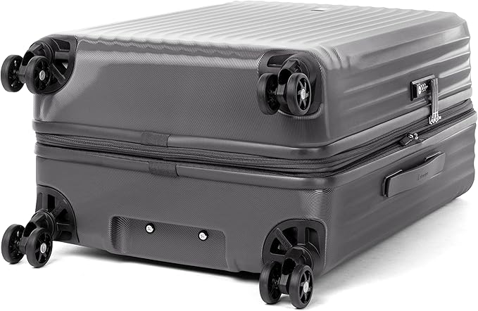 Travelpro Maxlite Air Hardside Expandable Checked Luggage, 8 Spinner Wheels, Lightweight Hard Shell Polycarbonate Suitcase, Shadow Grey, Checked Medium 25-Inch