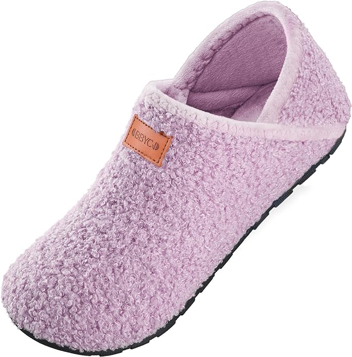 Women's Men's Fuzzy Fur Slippers Casual House Shoes Non Slip Barefoot Slipper Socks Warm Closed Back Indoor Outdoor Shoes