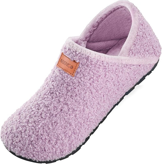 Women's Men's Fuzzy Fur Slippers Casual House Shoes Non Slip Barefoot Slipper Socks Warm Closed Back Indoor Outdoor Shoes