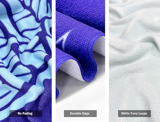 cabanana Sand Free Beach Towel - Large Oversized Beach Towel Sandproof 70x35 Big Microfiber Quick Dry Pool Towel, Thin Lightweight Compact for Travel Swimming Bath for Adults Women Men (Shark)