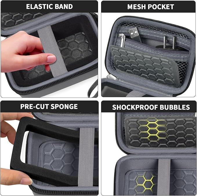 Comecase Carrying & Protective Case for Digital Camera, for CAMKORY/for Kodak Pixpro/for Canon PowerShot ELPH 180/190 / for Sony DSCW800 DSCW830 Cameras for Travel - Dark Grey