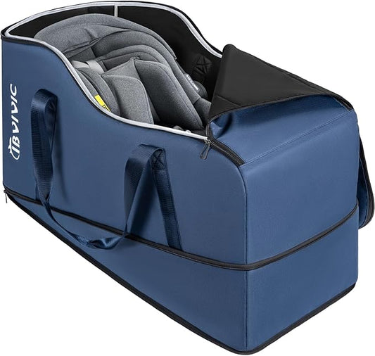 Car Seat Travel Bag Compatible with UPPAbaby Aria and Mesa, Infant Car Seat Travel Bag Car Seat Cover for Airplane Travel (Blue)