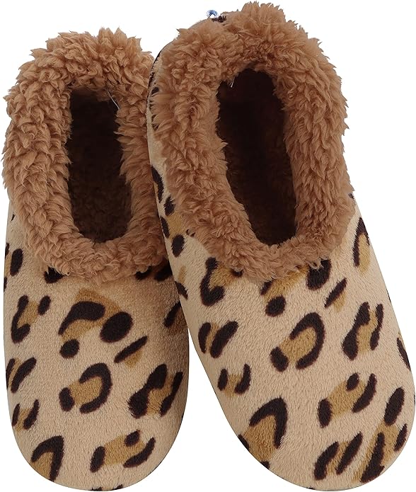 Snoozies Slipper Socks for Women Indoor, Cozy Sherpa-Lined Womens Slippers Non-Skid, Ladies Gifts