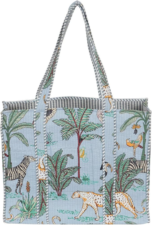 Marubhumi Women Lightweight Travel Bag Purse Cotton Shoulder Tote Bag For Shopping Grocery & Beach Bag