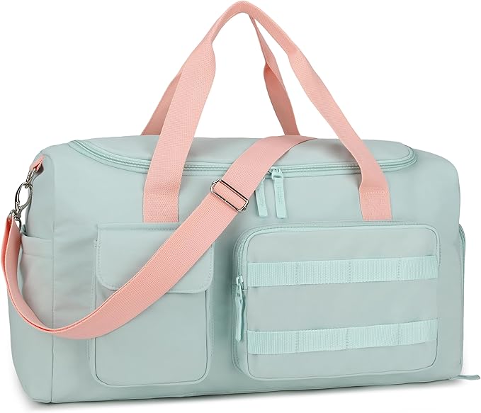 Gym Bags for Women & Men - 20 Inch Travel Duffle Bag with Shoes Compartment & Wet Pocket, Durable Carry-on Weekend Bag, Medium