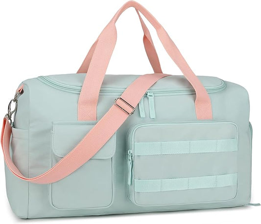 Gym Bags for Women & Men - 20 Inch Travel Duffle Bag with Shoes Compartment & Wet Pocket, Durable Carry-on Weekend Bag, Medium