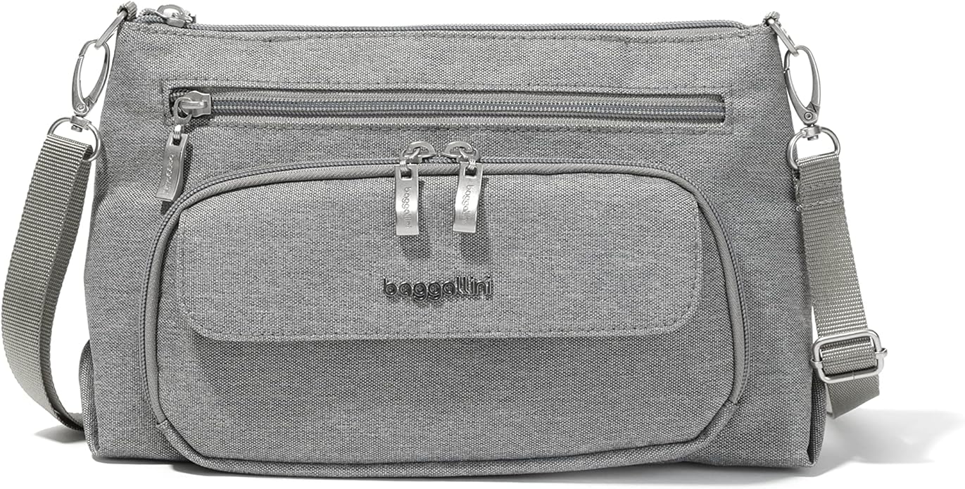 Baggallini Original Everyday 11x7.5 Crossbody Bags Rfid Protected Lightweight Nylon Zippered Travel Purse
