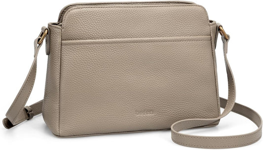 befen Anti-theft Crossbody Bag for Women Genuine Leather, Small Cross Body Shoulder Handbags with RFID Card Slots