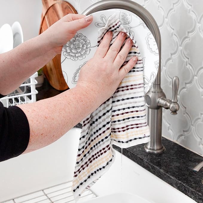 Ritz Pebble Bar Mop Towels: Highly Absorbent and Super Soft, 100% Cotton, Durable Super Absorbent Kitchen Bar Towels for Wiping Tables and Counters, 12x12, 6-Pack, Neutral