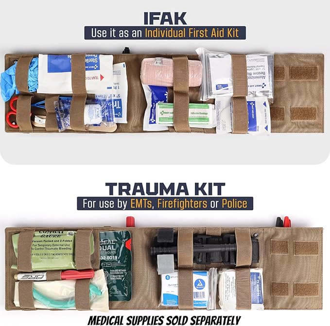 IFAK Pouch – MOLLE Medical Pouch for Tactical Use, Durable Trauma Supply Bag for Vehicle & Outdoor with Tourniquet Holder, Empty Bag, Compact & Easy Carry Design
