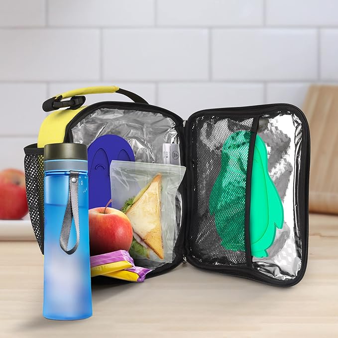 Healthy Packers® Slim Reusable Ice Packs for Lunch Boxes Kids and Adults | Long‑Lasting Thin Freezer Packs for Coolers, Bento Boxes, Lunch Bags, Travel, School Meals, Meal Prep (3-Pack | Penguins)
