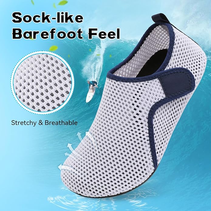 Scurtain Barefoot Water Shoes for Women Men Beach Swim Aqua Socks Summer Quick-Dry Sandals Slippers