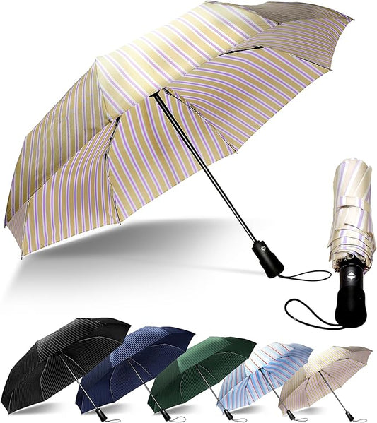 Travel Compact Umbrella Windproof - Portable Automatic for Rain, Folding Umbrella for Men and Women, Portable 210T Fabric