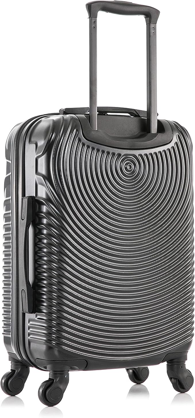 DUKAP INCEPTION Luggage with Spinner Wheels | Durable Lightweight Hardshell Suitcase, Travel Bag with Handle and Trolley, 20-Inch Carry On Small Luggage | Black