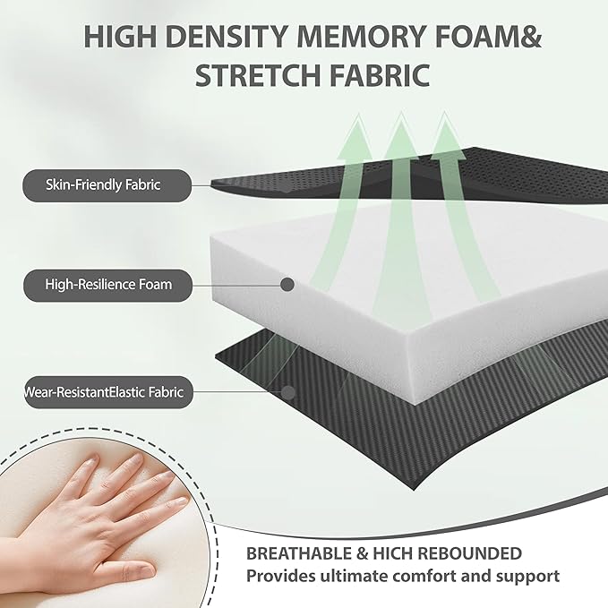 Inflatable Travel Seat Cushion – Self-Inflating Memory Foam Pad for Airplane, Stadium Bleachers, Camping, Hiking & Backpacking – Ultralight Compact & Portable Sitting Cushion (Grey)