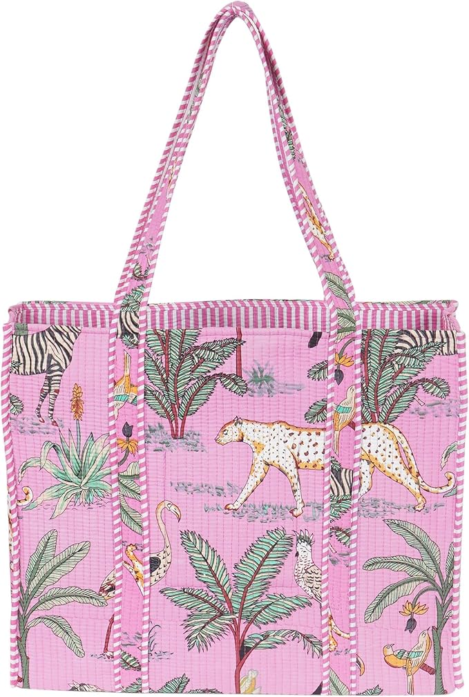 Marubhumi Women Lightweight Travel Bag Purse Cotton Shoulder Tote Bag For Shopping Grocery & Beach Bag