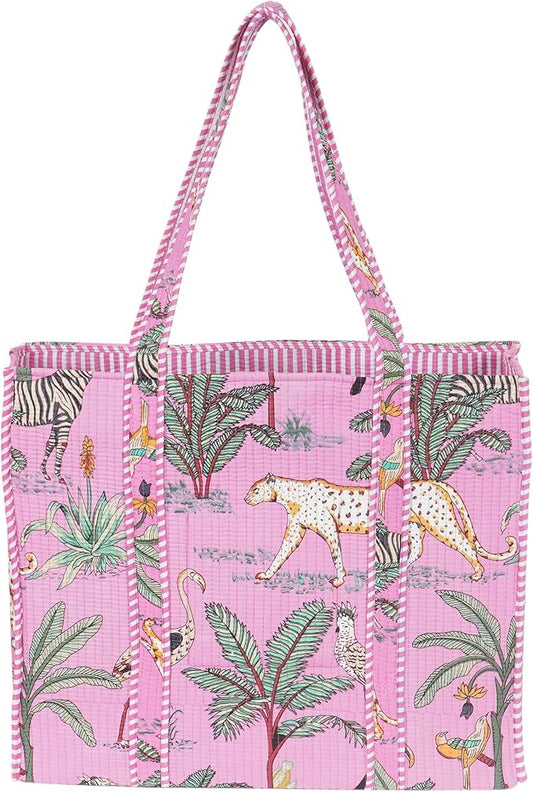 Marubhumi Women Lightweight Travel Bag Purse Cotton Shoulder Tote Bag For Shopping Grocery & Beach Bag