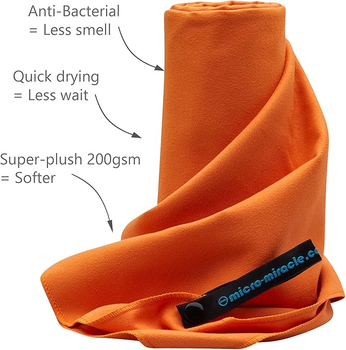 2-Pack Microfiber Towel - XXL Travel Quick Dry and Extra Soft Microfiber Towels, Lightweight and Compact for Gym, Swim Practice, Travel, Backpacking, Camping, RV, Beach, Camping