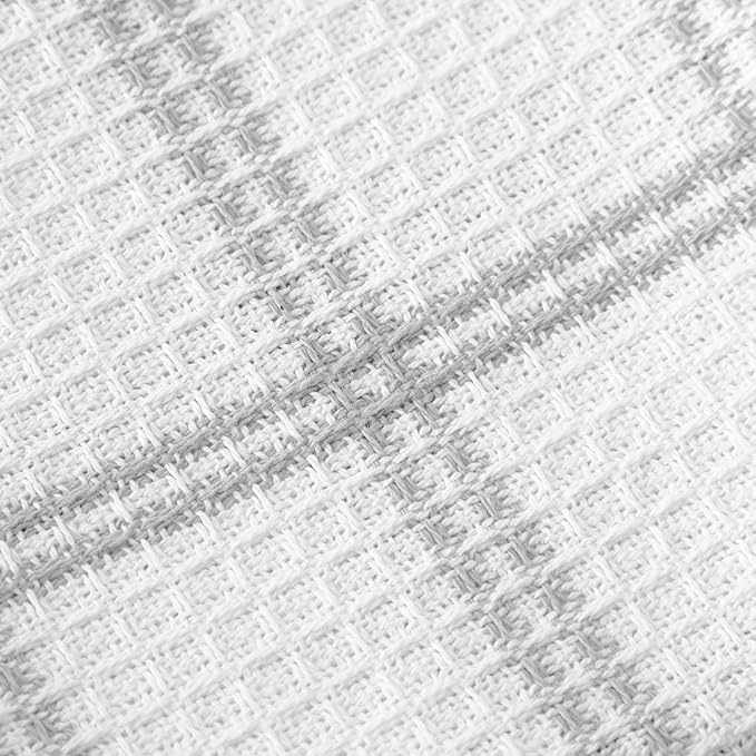 T-Fal Premium Waffle Dish Cloths: Highly Absorbent, Super Soft Long Lasting - 100% Cotton, 12"x13" Flat Waffle Dish Towel for Cleaning & Drying Dishes, (4-Pack), Grey
