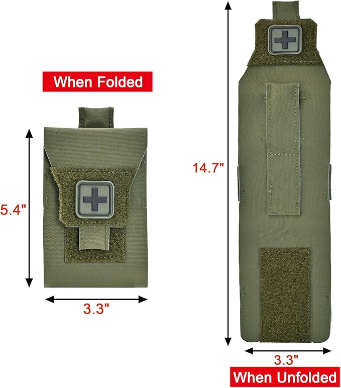 Mini IFAK Micro Trauma Pouch | Compact Empty EDC First Aid Organizer | Portable Stop Bleeding Supplies Pouch for Medic Gear & Survival Kits