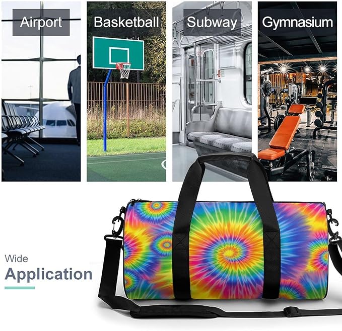 Travel Duffle Bag Tie Dye Carry On Weekender Bags Foldable Overnight Bag Workout Lightweight Bags
