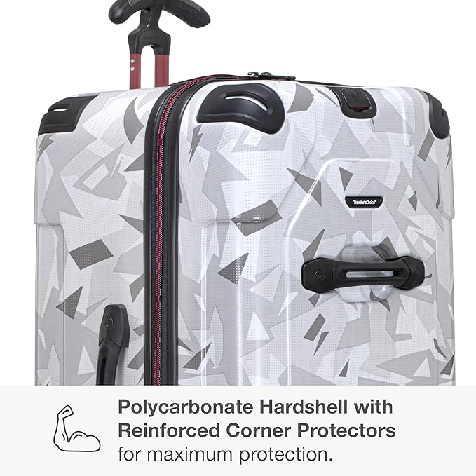 Traveler's Choice Maxporter II Polycarbonate Hardside Trunk with Spinner Wheels, White Camo, 30-Inch Trunk