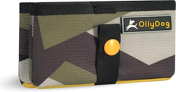 OllyDog Crumple Travel Food Bowl, Water-Resistant Collapsible Dog Bowl, Portable Dog Bowl, Pet Supplies, Ideal for Outdoor Camping, Walking, Traveling, Hiking (Swedish Camo)