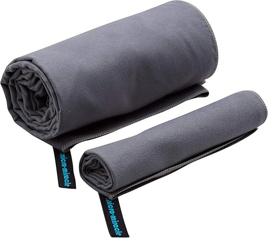2-Pack Microfiber Towel - XXL Travel Quick Dry and Extra Soft Microfiber Towels, Lightweight and Compact for Gym, Swim Practice, Travel, Backpacking, Camping, RV, Beach, Camping