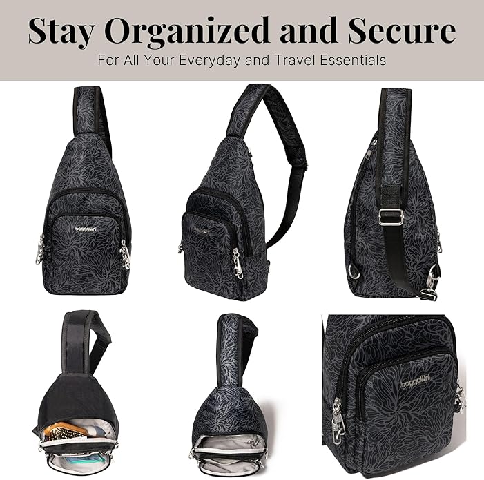 Baggallini womens Securtex Anti-theft Daytripper Sling