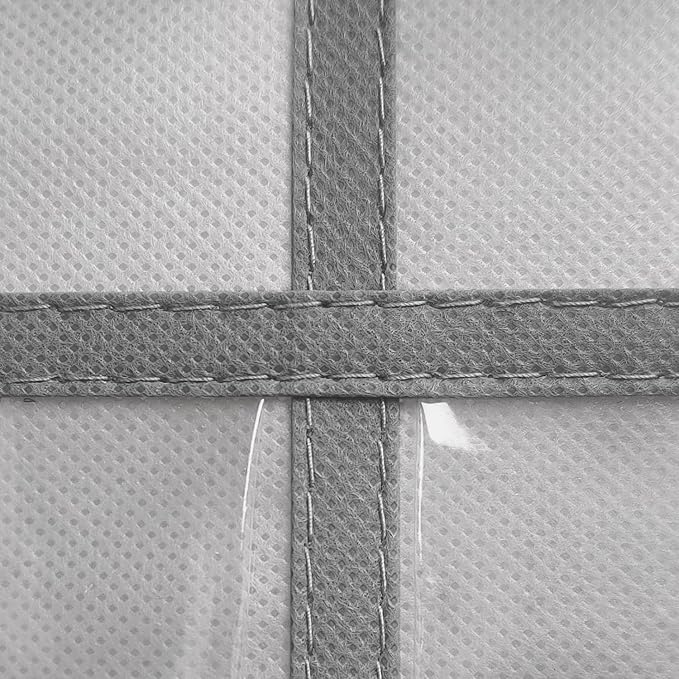 Clear Crystal 1 Pack 35 Pockets Large Hanging Shoe Organizer Over The Door Shoe Rack for Closet Door Storage Shoe Holder Hanger, 4Hooks, grey