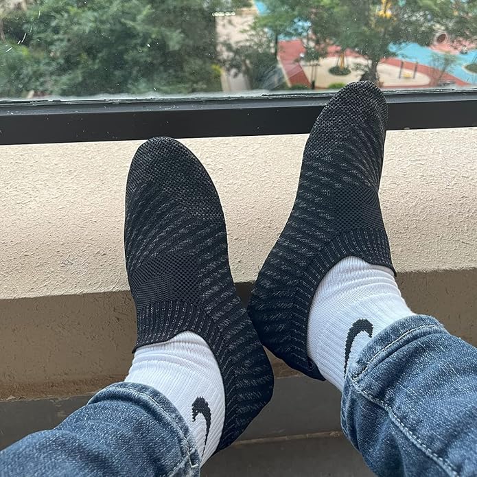 SLEVEL Lightweight Non Slip Travel Indoor Grip House Slipper Socks Unisex Adult Around The House Floor Home Shoes for Women Men