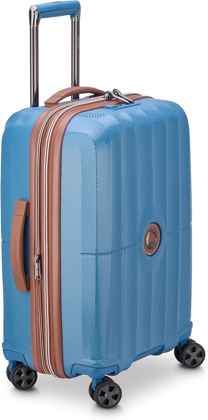 DELSEY PARIS St. Tropez Hardside Expandable Luggage with Spinner Wheels, Baltic Blue, Carry-on 21 Inch