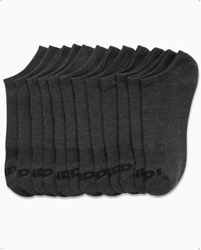 AND1 Mens No Show Socks - 12 Pack Performance Stretch Athletic Compression Socks for Men - Sports Low Cut Socks (6-12.5)