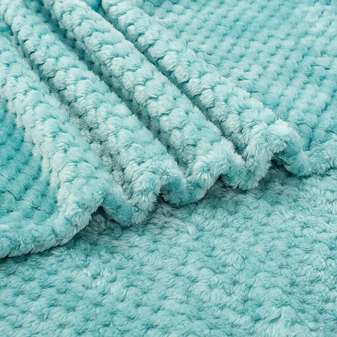 Fuzzy Blanket or Fluffy Blanket for Baby Girl or boy, Soft Warm Cozy Coral Fleece Toddler, Infant or Newborn Receiving Blanket for Crib, Stroller, Travel, Decorative (40”×60”, Blue Bell)