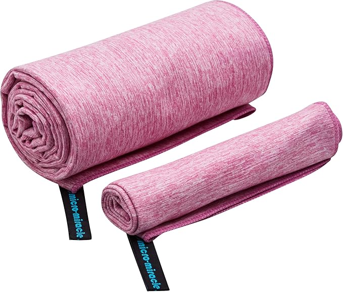 2-Pack Microfiber Towel - XXL Travel Quick Dry and Extra Soft Microfiber Towels, Lightweight and Compact for Gym, Swim Practice, Travel, Backpacking, Camping, RV, Beach, Camping