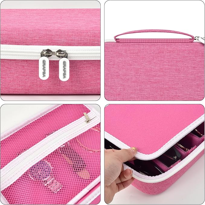 Travel Sunglass Organizer Case for Quay Polarized Sunglasses Men Women, Trendy Glasses Storage Box (Bag Only)