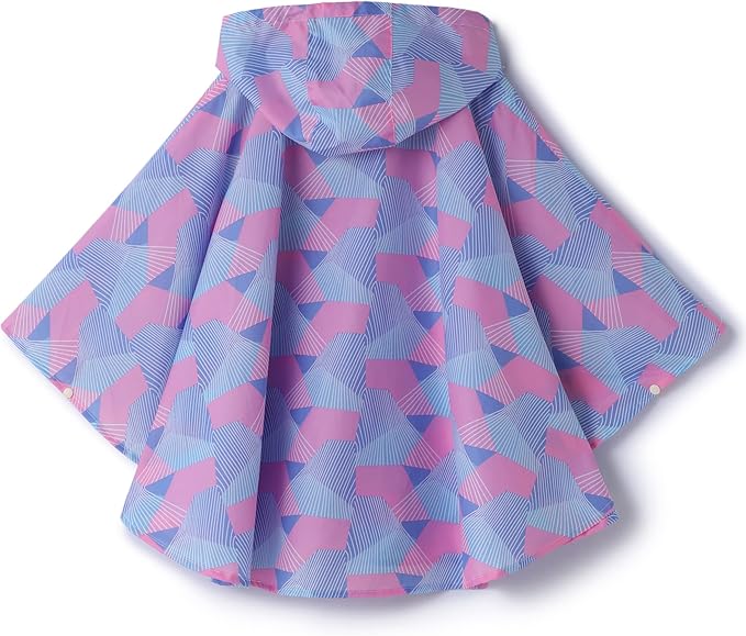 Spmor Kids Rain Poncho Hooded Jacket Rain Coat