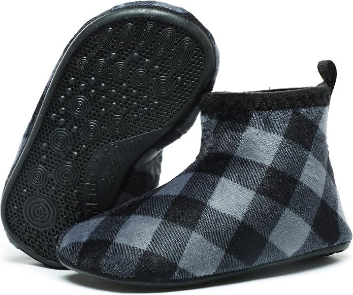 ditont Toddler Slippers Non-Slip Lightweight Comfortable Kids Indoor Grip House Home Shoes for Boys Girl