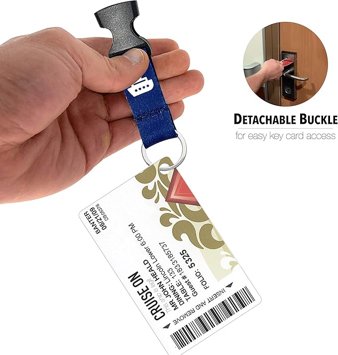Cruise On Cruise Lanyard for Ship Cards – 2-Pack Retractable Badge & Waterproof Key Card Holder for Ship Cards – Cruise Essentials 2026-2027, Perfect for Travel & Vacation (Navy Blue)