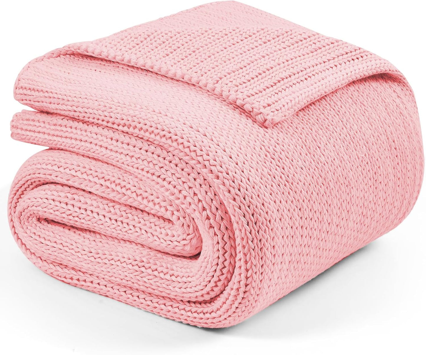 L'AGRATY Knitted Weighted Blanket - 48"x72" 15lbs Cooling Chunky Knit Heavy Blanket for Adults Braided Crochet Throw Thick Cable Yarn Knit Decorative No Beads Evenly Weighted Machine Washable